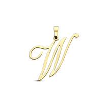 Afbeelding in Gallery-weergave laden, echt gouden sierlijke letter hanger van 14 krt geel goud