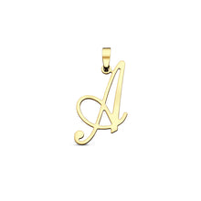 Afbeelding in Gallery-weergave laden, echt gouden sierlijke letter hanger van 14 krt geel goud