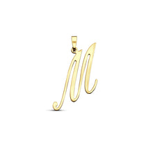 Afbeelding in Gallery-weergave laden, echt gouden sierlijke letter hanger van 14 krt geel goud