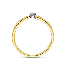 Afbeelding in Gallery-weergave laden, echt gouden ring met diamant | 14 karaat geel goud