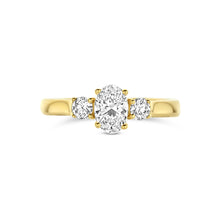 Afbeelding in Gallery-weergave laden, echt gouden ring 3 lab grown diamanten | 14 karaat geel goud