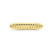 Afbeelding in Gallery-weergave laden, brede ring met patroon | 14 krt geel goud