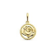 Afbeelding in Gallery-weergave laden, geel gouden hanger met roos | juni geboortebloem