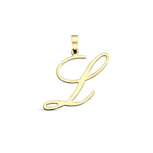 Afbeelding in Gallery-weergave laden, echt gouden sierlijke letter hanger van 14 krt geel goud