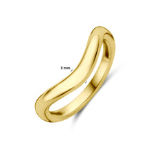 Afbeelding in Gallery-weergave laden, gladde brede wave ring | 14 krt geel goud