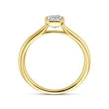 Afbeelding in Gallery-weergave laden, echt gouden ring met baguette geslepen lab grown diamant van 1 crt | 14 karaat geel goud