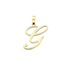 Afbeelding in Gallery-weergave laden, echt gouden sierlijke letter hanger van 14 krt geel goud