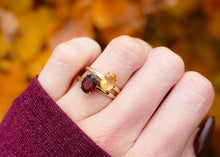 Afbeelding in Gallery-weergave laden, echt gouden ring met citrien | 14 krt geel goud