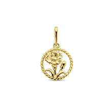 Afbeelding in Gallery-weergave laden, geel gouden hanger met klaproos | augustus geboortebloem