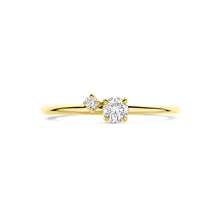 Afbeelding in Gallery-weergave laden, echt gouden ring met briljant geslepen lab grown diamant | 14 krt geel goud