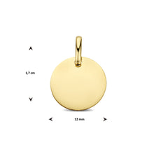Afbeelding in Gallery-weergave laden, echt gouden graveer munt 12 mm | 14 krt