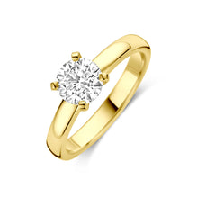 Afbeelding in Gallery-weergave laden, echt gouden ring met briljant geslepen lab grown diamant van 1 crt | 14 karaat geel goud