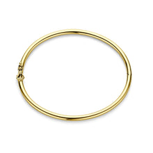 Afbeelding in Gallery-weergave laden, geel gouden rond afgewerkte bangle 3 mm van 9 karaat geel goud