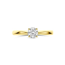 Afbeelding in Gallery-weergave laden, echt gouden ring met lab grown diamant van 0.50 crt | 14 karaat geel goud