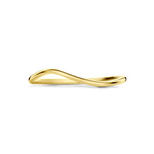 Afbeelding in Gallery-weergave laden, echt gouden gladde wave ring | 14 karaat geel goud