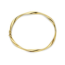 Afbeelding in Gallery-weergave laden, 4 mm grof gevlochten bangle van 9 krt geel goud