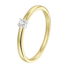 Afbeelding in Gallery-weergave laden, echt gouden ring met diamant | 14 karaat geel goud