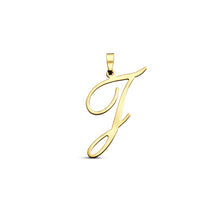 Afbeelding in Gallery-weergave laden, echt gouden sierlijke letter hanger van 14 krt geel goud