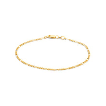 Afbeelding in Gallery-weergave laden, echt gouden fijne figaro schakel armband | 14 krt