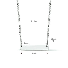 Afbeelding in Gallery-weergave laden, Bar aan subtiele chain | graveer sieraad | echt zilver