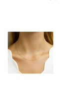 Afbeelding in Gallery-weergave laden, 1 mm plat anker lengte collier 14 karaat geel goud