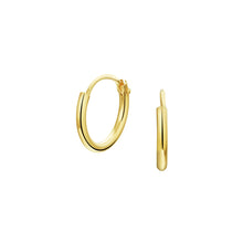 Afbeelding in Gallery-weergave laden, fijne echt gouden oorringen | 11 mm diameter