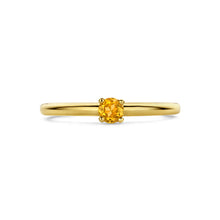 Afbeelding in Gallery-weergave laden, echt gouden ring met citrien | 14 krt geel goud
