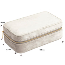 Afbeelding in Gallery-weergave laden, medium beige velvet sieradenbox