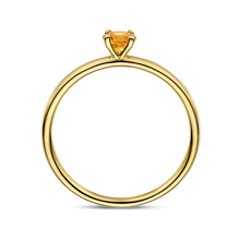 Afbeelding in Gallery-weergave laden, echt gouden ring met citrien | 14 krt geel goud