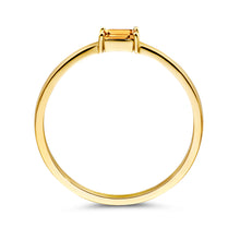 Afbeelding in Gallery-weergave laden, echt geel gouden ring met citrien | 14 krt geel goud