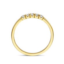 Afbeelding in Gallery-weergave laden, echt gouden aanschuifring met diamant | 14 karaat geel goud