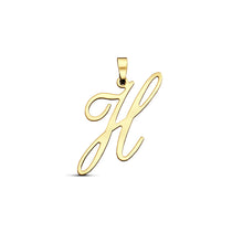 Afbeelding in Gallery-weergave laden, echt gouden sierlijke letter hanger van 14 krt geel goud
