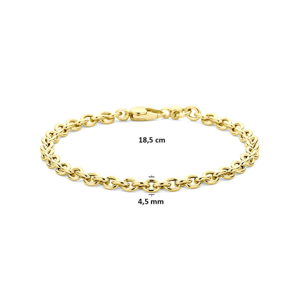 9 krt geel gouden anker schakel armband