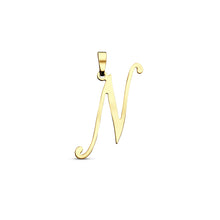 Afbeelding in Gallery-weergave laden, echt gouden sierlijke letter hanger van 14 krt geel goud
