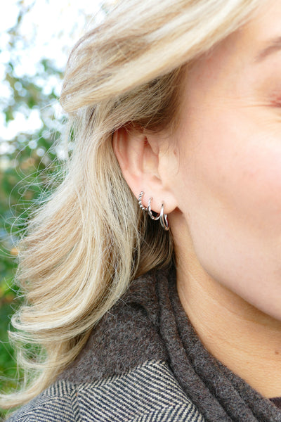 fijne gevlochten oorringen 13 mm