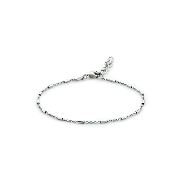 fijn echt zilver armbandje met plaatjes en schakelwerk