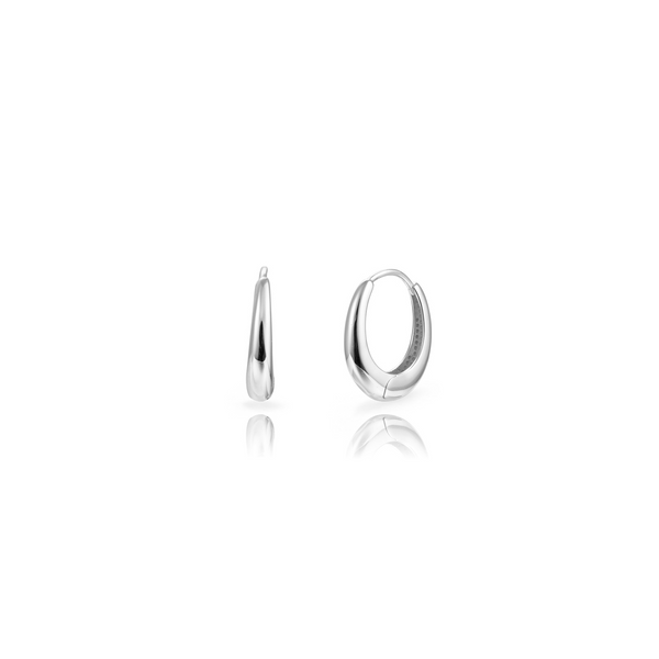 druppelvormige oorringen van echt zilver 21 mm