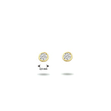 Afbeelding in Gallery-weergave laden, gouden oorknopjes met mini zirkonia stenen a 2.5 mm | 14 krt
