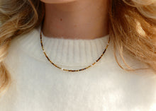 Afbeelding in Gallery-weergave laden, collier met bruine mineralen en stainless steel
