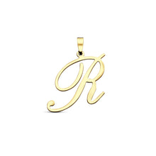 Afbeelding in Gallery-weergave laden, echt gouden sierlijke letter hanger van 14 krt geel goud
