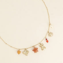 Afbeelding in Gallery-weergave laden, goudkleurig schakel collier met bedels stainless steel
