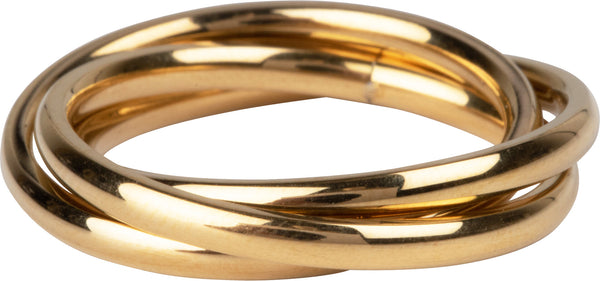 anxiety ring goudkleurig stainless steel
