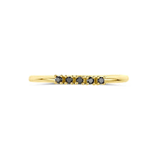 Afbeelding in Gallery-weergave laden, echt gouden ring met zwarte diamant | 14 krt geel goud
