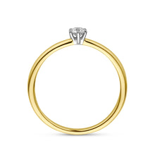 Afbeelding in Gallery-weergave laden, echt gouden ring met diamant van 0.10 crt | 14 karaat geel goud
