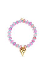 Afbeelding in Gallery-weergave laden, statement roze kralen armband op elastiek
