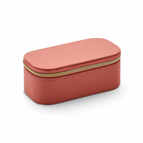 kleine zacht roze velvet sieradenbox