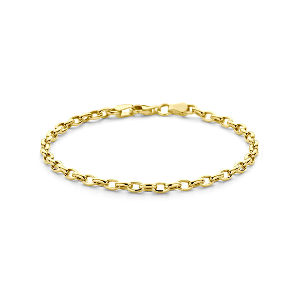 geel gouden anker schakel armband van 14 krt geel goud