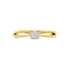 Afbeelding in Gallery-weergave laden, echt gouden ring met diamant van 0.25 crt | 14 karaat geel goud
