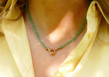 Afbeelding in Gallery-weergave laden, handgeknoopt groen aventurijn mineralen collier
