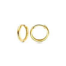 Afbeelding in Gallery-weergave laden, gladde gouden oorringen 12 mm | 14 krt goud

